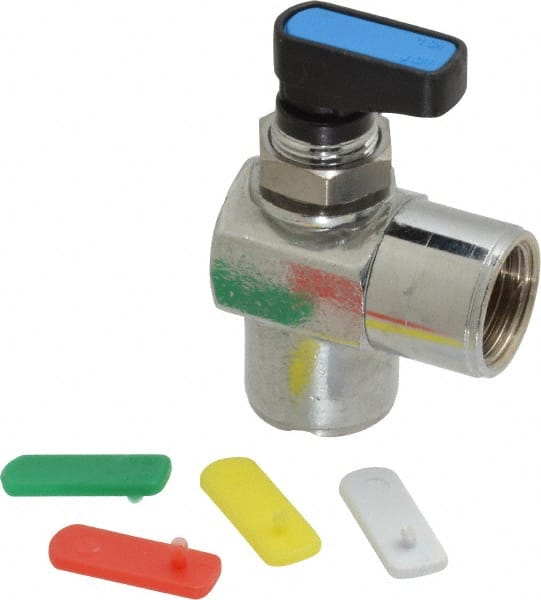 Aignep USA - 3/8" Pipe, Full Port, Brass Standard Ball Valve - USA Tool & Supply