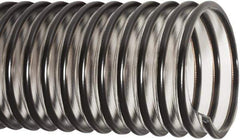 Flexaust - 4" ID, 22 Hg Vac Rating, 30 psi, Polyurethane Vacuum & Duct Hose - 25' Long, Clear/Black, 6" Bend Radius, -40 to 200°F - USA Tool & Supply