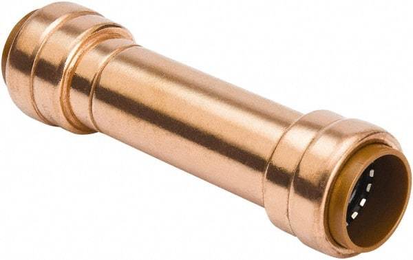 B&K Mueller - 1/2" Tube OD, Metal Push-to-Connect Tube Union - Tube to Tube Connection, 200 Max psi, Rubber O-Ring - USA Tool & Supply