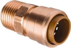 B&K Mueller - 3/4" Outside Diam, Metal Push-to-Connect Tube Male Connector - 200 Max psi, Tube to Male NPT Connection, Rubber O-Ring - USA Tool & Supply