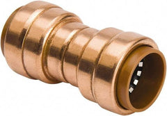 B&K Mueller - 1/2" Tube OD, Metal Push-to-Connect Tube Union - Tube to Tube Connection, 200 Max psi, Rubber O-Ring - USA Tool & Supply