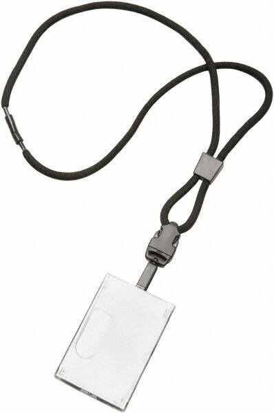 Ability One - Lanyards Material: Polyester Color: Black - USA Tool & Supply