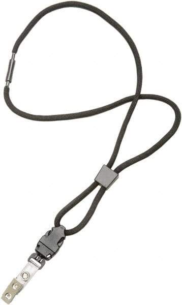 Ability One - Lanyards Material: Polyester Color: Black - USA Tool & Supply