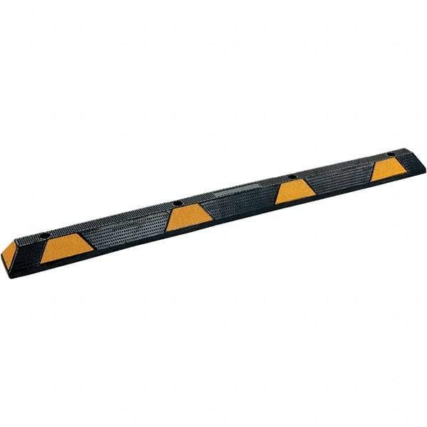Vestil - 71-3/4" Long x 5-3/4" Wide x 4" High, Car Stop - Yellow & Black - USA Tool & Supply