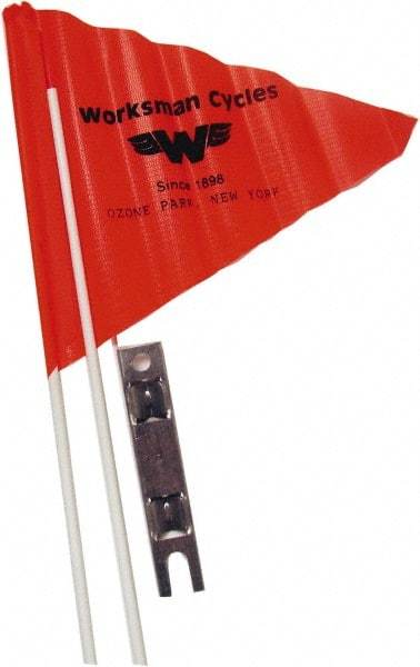 Worksman - Bicycle & Scooter Accessories Type: Safety Flag For Use With: Bicycle; Tricycle - USA Tool & Supply