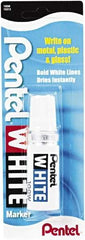 Pentel - White Permanent Marker - Broad Tip, AP Nontoxic Ink - USA Tool & Supply