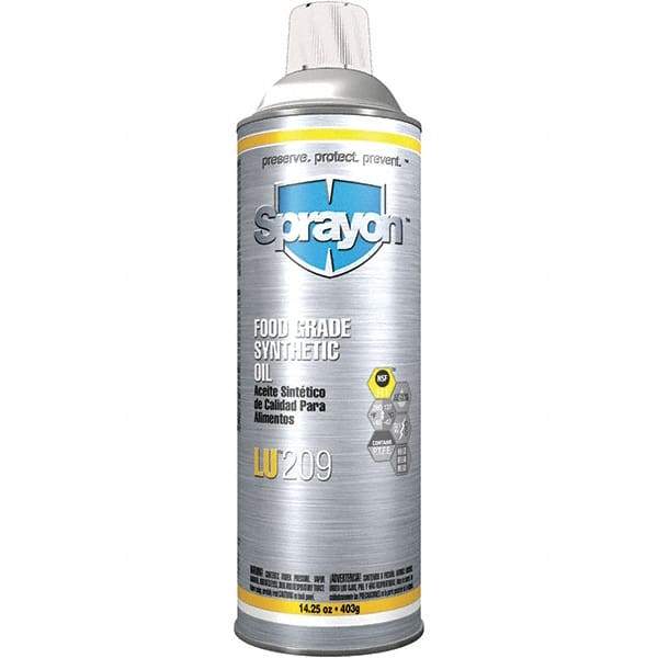 Sprayon - 15.25 oz Aerosol Spray Lubricant - Clear, -45°F to 280°F, Food Grade - USA Tool & Supply