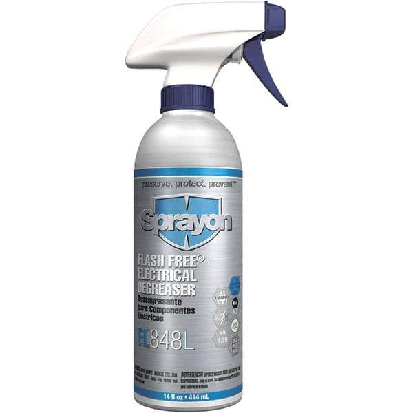 Sprayon - 16 Ounce Bottle Electrical Grade Cleaner/Degreaser - Nonflammable, Plastic Safe - USA Tool & Supply