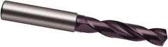 Guhring - 21/32" 140° Spiral Flute Solid Carbide Screw Machine Drill Bit - FIREX Finish, Right Hand Cut, 73mm Flute Length, 123mm OAL, SU Point, Straight Shank - USA Tool & Supply