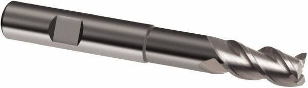 Guhring - 8mm, 12mm LOC, 8mm Shank Diam, 75mm OAL, 3 Flute, Solid Carbide Square End Mill - Single End, Uncoated, Spiral Flute, 39/40/41° Helix, Centercutting, Right Hand Cut, Right Hand Flute, Series 6703 - USA Tool & Supply