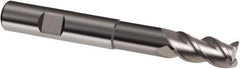 Guhring - 12mm, 16mm LOC, 12mm Shank Diam, 93mm OAL, 3 Flute, Solid Carbide Square End Mill - Single End, Uncoated, Spiral Flute, 39/40/41° Helix, Centercutting, Right Hand Cut, Right Hand Flute, Series 6703 - USA Tool & Supply