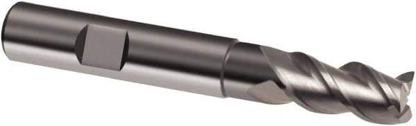 Guhring - 10mm, 19mm LOC, 10mm Shank Diam, 72mm OAL, 3 Flute, Solid Carbide Square End Mill - Single End, Uncoated, Spiral Flute, 39/40/41° Helix, Centercutting, Right Hand Cut, Right Hand Flute, Series 6702 - USA Tool & Supply
