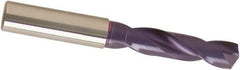 Guhring - 9.3mm 140° Spiral Flute Solid Carbide Screw Machine Drill Bit - nano-A Finish, Right Hand Cut, 47mm Flute Length, 89mm OAL, SU Point, Straight Shank - USA Tool & Supply