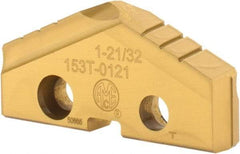 Allied Machine and Engineering - 1-21/32" Diam x 1/4" Thick, Seat Code 3, 132° Included Angle Spade Drill Insert - TiN Coated, Cobalt, Grade Super Cobalt, Series T-A - USA Tool & Supply