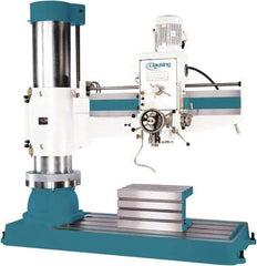 Clausing - 62.2" Swing, Geared Head Radial Arm Drill Press - 12 Speed, 7-1/2 hp, Three Phase - USA Tool & Supply