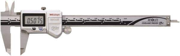 Mitutoyo - 0 to 150mm Range, 0.01mm Resolution, IP67 Electronic Caliper - 0.001" Accuracy - USA Tool & Supply