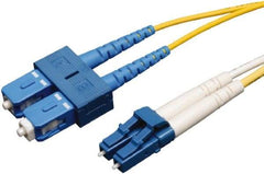 Tripp-Lite - 6' Long, LC/SC Head, Singlemode Fiber Optic Cable - Aqua, Use with LAN - USA Tool & Supply