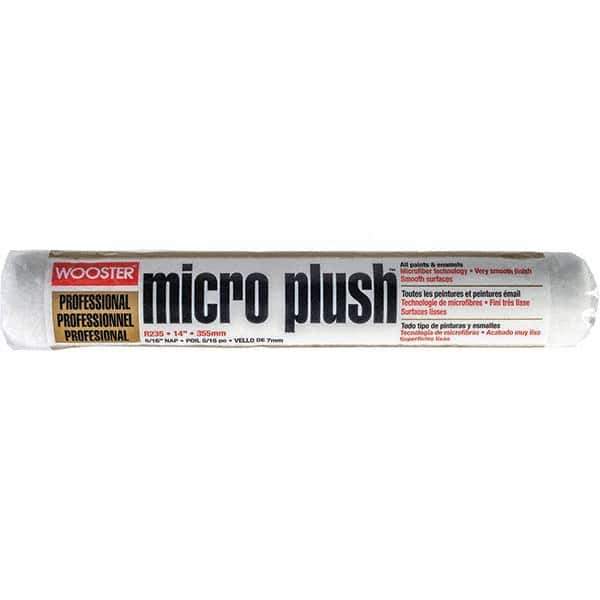 Wooster Brush - 5/16" Nap, 14" Wide Paint Roller Cover - Smooth Texture, Fabric - USA Tool & Supply
