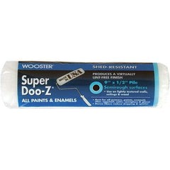 Wooster Brush - 1/2" Nap, 9" Wide Paint Roller Cover - Semi-Rough Texture, Woven - USA Tool & Supply