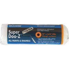 Wooster Brush - 3/4" Nap, 9" Wide Paint Roller Cover - Rough Texture, Woven - USA Tool & Supply