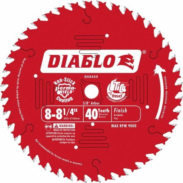 Freud - 8-1/4" Diam, 5/8" Arbor Hole Diam, 24 Tooth Wet & Dry Cut Saw Blade - Carbide-Tipped, Standard Round Arbor - USA Tool & Supply