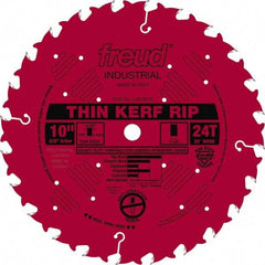 Freud - 10" Diam, 5/8" Arbor Hole Diam, 24 Tooth Wet & Dry Cut Saw Blade - Carbide-Tipped, Standard Round Arbor - USA Tool & Supply