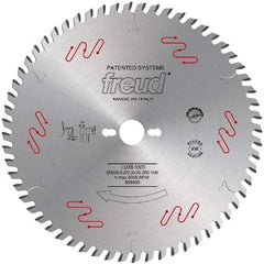 Freud - 303mm Diam, 30mm Arbor Hole Diam, 60 Tooth Wet & Dry Cut Saw Blade - Carbide-Tipped, Standard Round Arbor - USA Tool & Supply