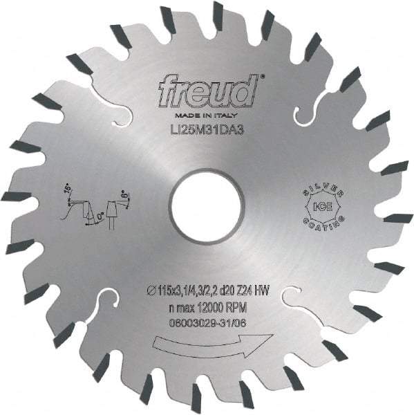 Freud - 180mm Diam, 45mm Arbor Hole Diam, 36 Tooth Wet & Dry Cut Saw Blade - Carbide-Tipped, Standard Round Arbor - USA Tool & Supply