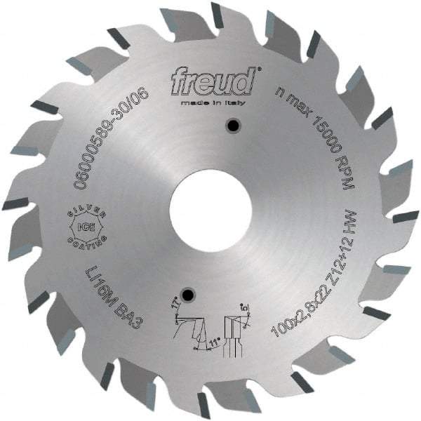 Freud - 120mm Diam, 22mm Arbor Hole Diam, Wet & Dry Cut Saw Blade - Carbide-Tipped, Standard Round Arbor - USA Tool & Supply