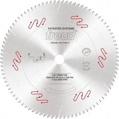 Freud - 12" Diam, 1" Arbor Hole Diam, 90 Tooth Wet & Dry Cut Saw Blade - Carbide-Tipped, Standard Round Arbor - USA Tool & Supply