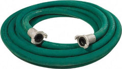 Alliance Hose & Rubber - 1" Inside x 1.88" Outside Diam, Grade 0 Synthetic Rubber, Sandblast Hose - Green, 50' Long, 150 psi Working Pressure - USA Tool & Supply