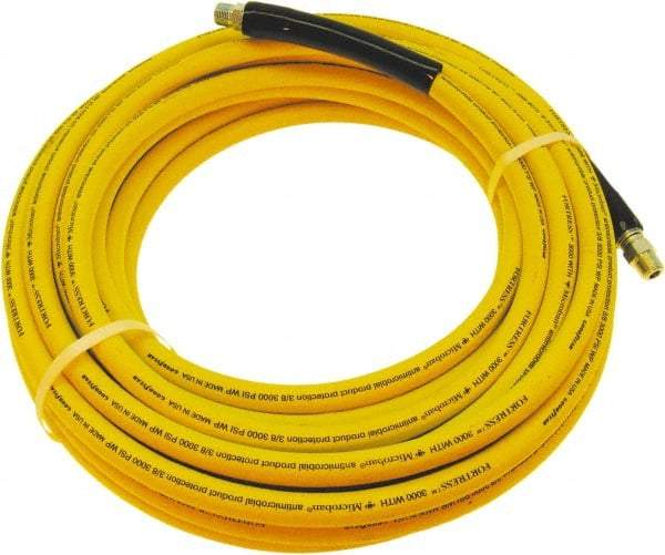 Continental ContiTech - 50' Long, 3/8 Male Rigid x Male Swivel, -20 to 200°F, Nitrile High Temp & High Pressure Hose - 3/8" ID x 3/4" OD, Yellow, 1,000 Max psi - USA Tool & Supply