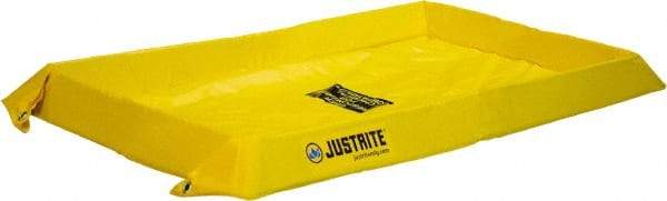 Justrite - 20 Gal Low Wall Berm - 4" High x 2' Wide x 4" Long - USA Tool & Supply