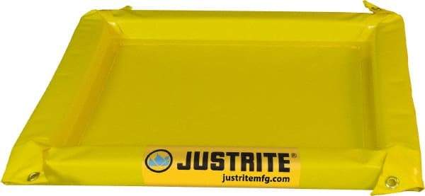 Justrite - 20 Gal Low Wall Berm - 2" High x 4' Wide x 4" Long - USA Tool & Supply