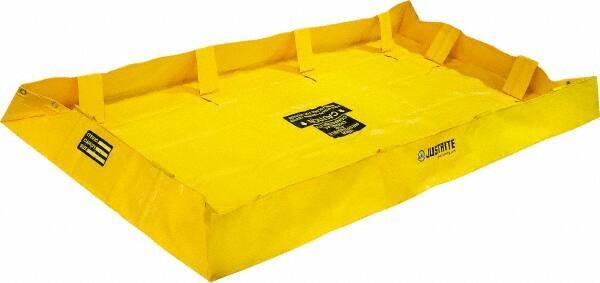 Justrite - 159 Gal Low Wall Berm - 4' Wide x 8" Long - USA Tool & Supply