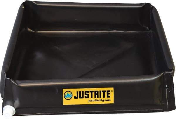 Justrite - 30 Gal Low Wall Berm - 3' Wide x 3" Long - USA Tool & Supply
