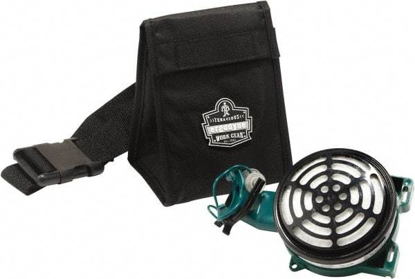 Ergodyne - 1 Pocket Black Nylon SCBA Mask Bag - 5" Wide x 5-1/2" Deep x 3-1/2" High - USA Tool & Supply