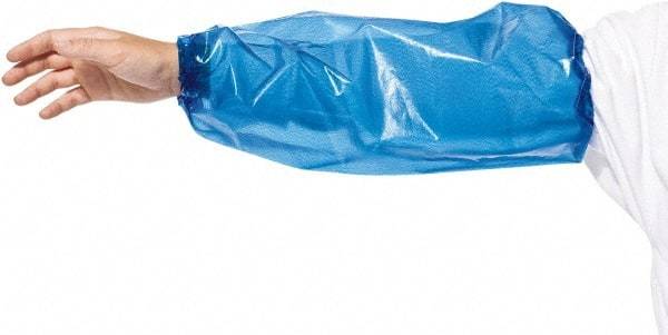 PolyConversions - Size Universal, Blue Polyolefin Sleeve - 18" Long Sleeve, Elastic Opening at Both Ends - USA Tool & Supply