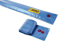 Justrite - 25' Long x 3/4' Wide, PVA Boom/Drain Dam - Light Blue, Use to Stop Contaminated Groundwater From Going Down the Drain - USA Tool & Supply