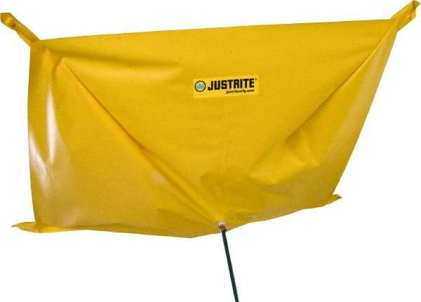 Justrite - 15' Diam, Square Roof Leak Diverter & Pipe Leak Diverter - 15' Long x 15' Wide, Yellow - USA Tool & Supply