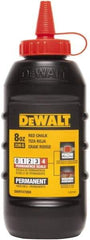 DeWALT - 8 oz Container Chalk Refill - Permanent Red - USA Tool & Supply