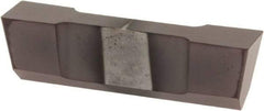 Tool-Flo - 250VDG Grade AC50, 1/4" Cutting Width Carbide Grooving Insert - 1-1/2" Max Depth of Cut, Neutral, 0.015" Corner Radius, AlTiN Finish - USA Tool & Supply