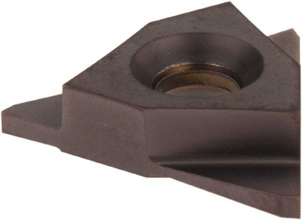 Tool-Flo - 43TNMC Grade AC50, 1.57mm Cutting Width Carbide Grooving Insert - 0.15" Max Depth of Cut, Right Hand, AlTiN Finish - USA Tool & Supply