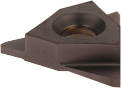 Tool-Flo - 43TNMC Grade AC50, 1.57mm Cutting Width Carbide Grooving Insert - 0.15" Max Depth of Cut, Right Hand, AlTiN Finish - USA Tool & Supply