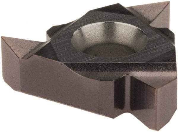 Tool-Flo - 16NL Internal Left Hand 8-48 Partial Profile 60° Laydown Threading Insert - Grade AC22, AlTiN Coated Carbide - USA Tool & Supply
