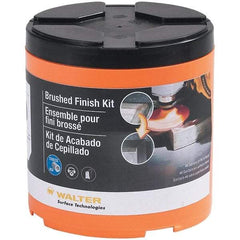 WALTER Surface Technologies - Power Sander #4 Brushed Finish Kit for Flat Surfaces - USA Tool & Supply