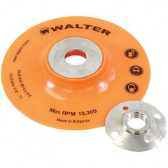 WALTER Surface Technologies - 4-1/2" Diam Disc Backing Pad - 13,300 RPM - USA Tool & Supply