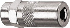 DeWALT - 10,000 Operating psi, 2" Long, 1/8 Thread, Nickel Plated Brass Fixed Grease Gun Coupler - NPT Thread, 10,000 psi Burst Pressure, Silver - USA Tool & Supply
