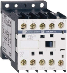 Schneider Electric - 3 Pole, 24 Coil VDC, 6 Amp at 440 VAC, Nonreversible IEC Contactor - BS 5424, CSA, IEC 60947, NF C 63-110, RoHS Compliant, UL Listed, VDE 0660 - USA Tool & Supply