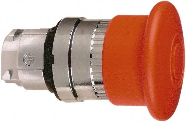 Schneider Electric - 22mm Mount Hole, Extended Mushroom Head, Pushbutton Switch Only - Round, Red Pushbutton, Maintained (MA), Momentary (MO) - USA Tool & Supply